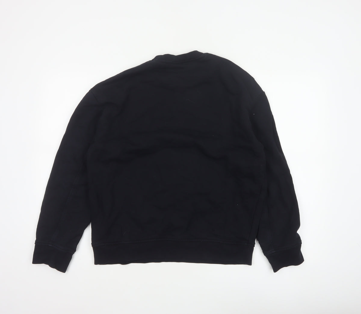 Emporio Armani Men Black M Pullover Mock Neck Logo Sweatshirt