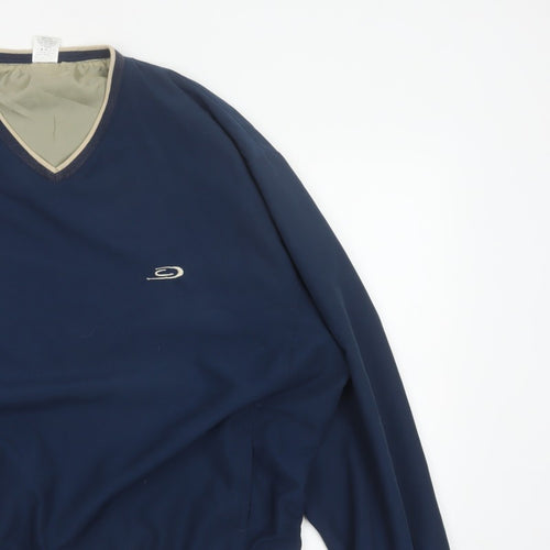 Crane Sports Men’s Blue XL V-Neck Lined Pullover Sweatshirt