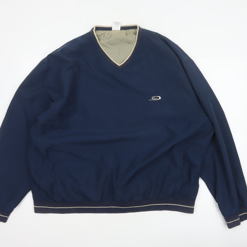 Crane Sports Men’s Blue XL V-Neck Lined Pullover Sweatshirt