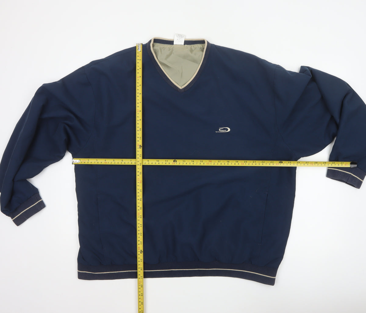 Crane Sports Men’s Blue XL V-Neck Lined Pullover Sweatshirt