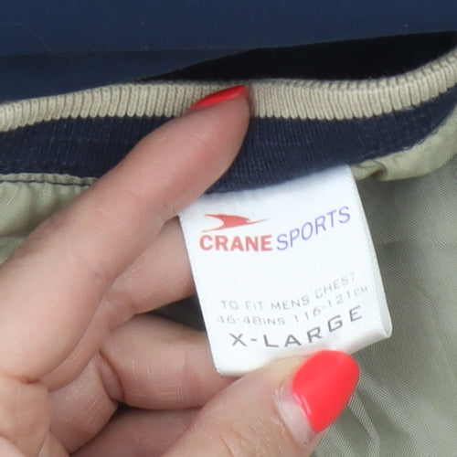 Crane Sports Men’s Blue XL V-Neck Lined Pullover Sweatshirt
