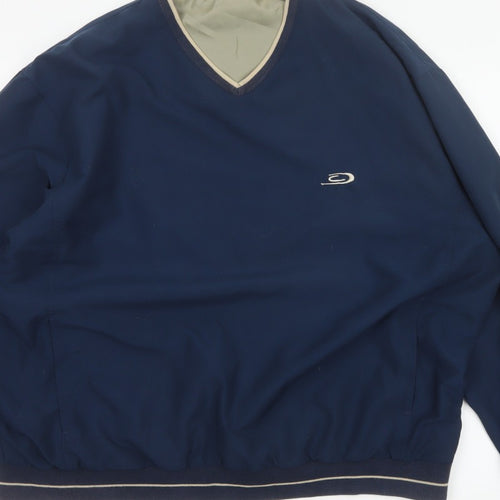 Crane Sports Men’s Blue XL V-Neck Lined Pullover Sweatshirt