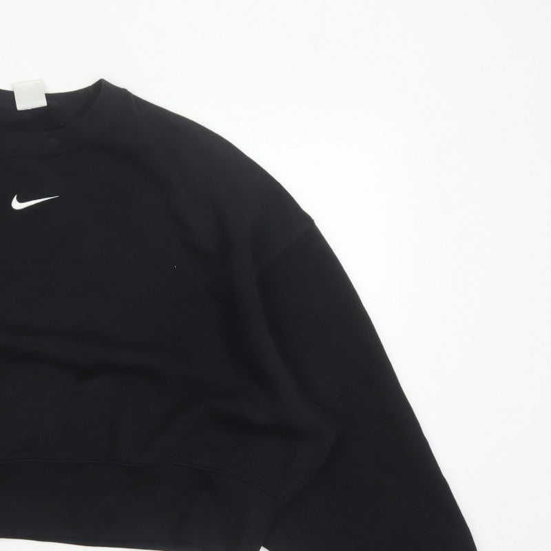 Nike Women’s Black XS Pullover Sweatshirt Logo Crew Neck