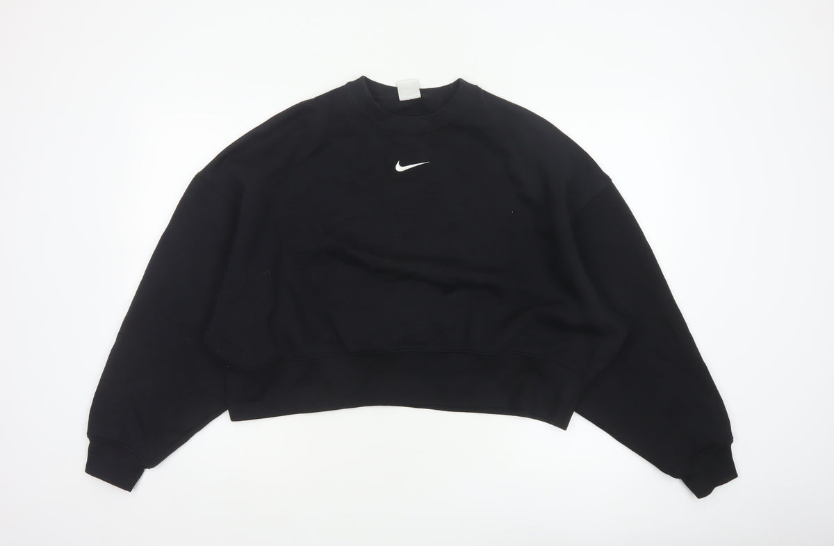 Nike Women’s Black XS Pullover Sweatshirt Logo Crew Neck