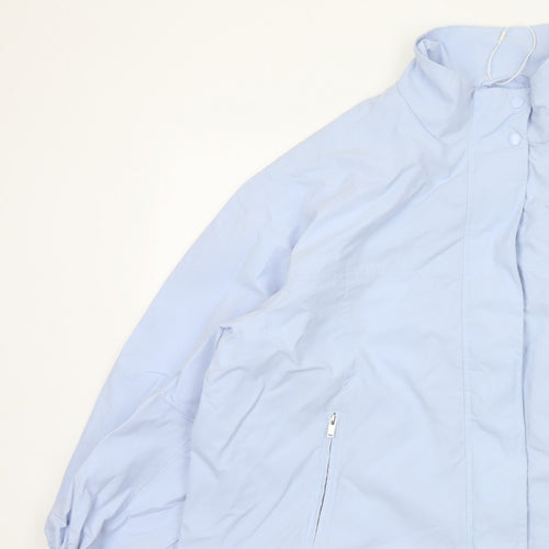 Marks and Spencer Women Blue L Lightweight Zip Jacket Collared