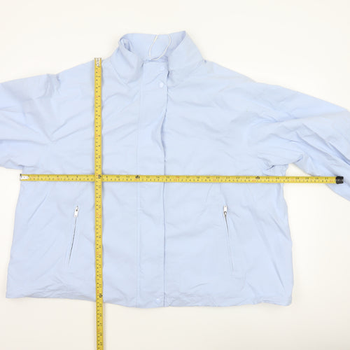 Marks and Spencer Women Blue L Lightweight Zip Jacket Collared