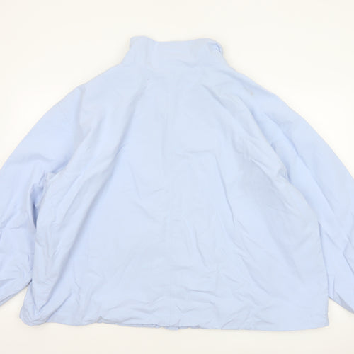 Marks and Spencer Women Blue L Lightweight Zip Jacket Collared