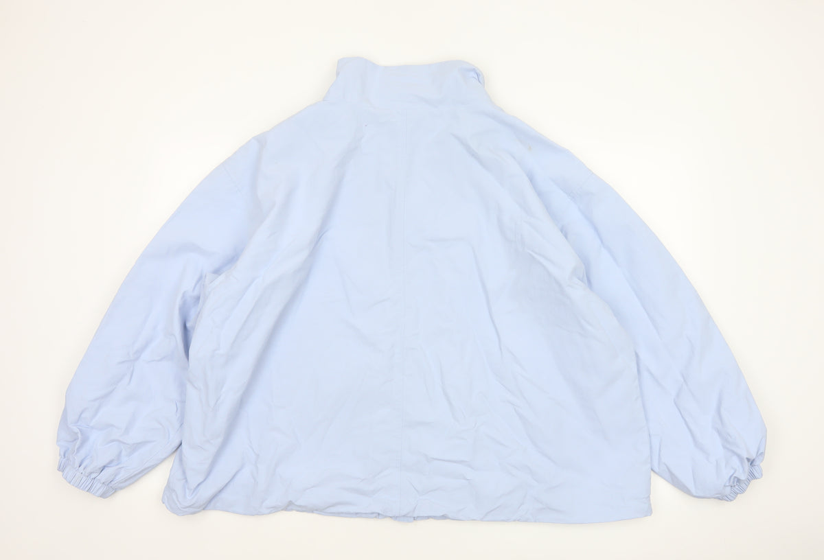 Marks and Spencer Women Blue L Lightweight Zip Jacket Collared