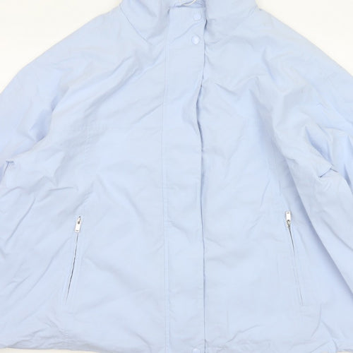 Marks and Spencer Women Blue L Lightweight Zip Jacket Collared