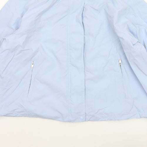 Marks and Spencer Women Blue L Lightweight Zip Jacket Collared