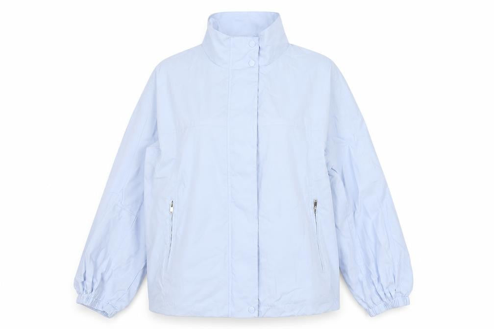 Marks and Spencer Women Blue L Lightweight Zip Jacket Collared