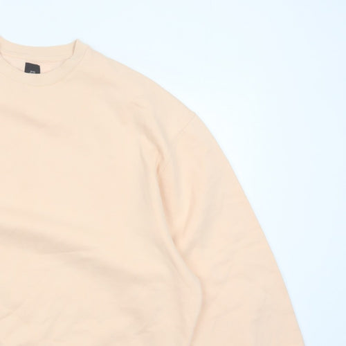 River Island Women’s Beige L Relaxed Crew Neck Pullover Sweatshirt