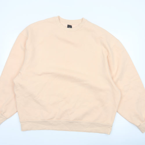 River Island Women’s Beige L Relaxed Crew Neck Pullover Sweatshirt