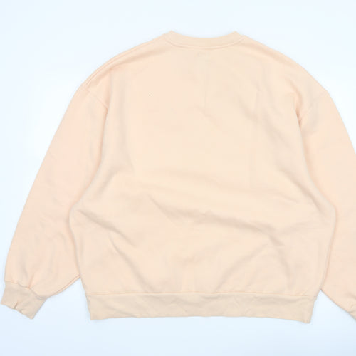 River Island Women’s Beige L Relaxed Crew Neck Pullover Sweatshirt