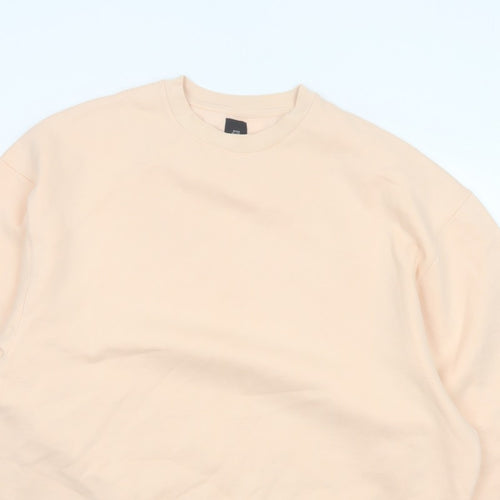 River Island Women’s Beige L Relaxed Crew Neck Pullover Sweatshirt