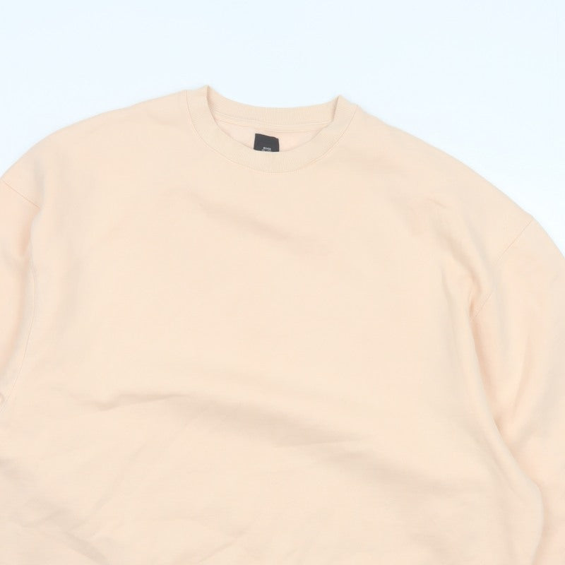 River Island Women’s Beige L Relaxed Crew Neck Pullover Sweatshirt