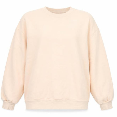 River Island Women’s Beige L Relaxed Crew Neck Pullover Sweatshirt