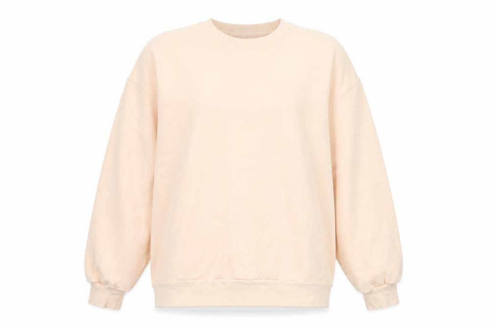 River Island Women’s Beige L Relaxed Crew Neck Pullover Sweatshirt