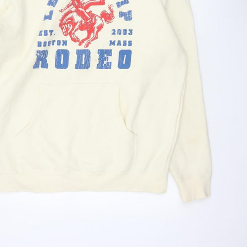 Let's Trip Men Ivory L Pullover Hoodie Rodeo Cowboy Graphic