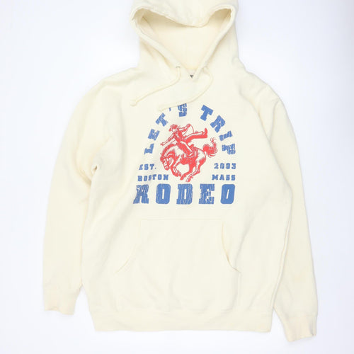 Let's Trip Men Ivory L Pullover Hoodie Rodeo Cowboy Graphic