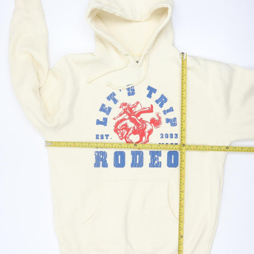 Let's Trip Men Ivory L Pullover Hoodie Rodeo Cowboy Graphic