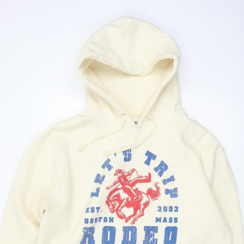 Let's Trip Men Ivory L Pullover Hoodie Rodeo Cowboy Graphic