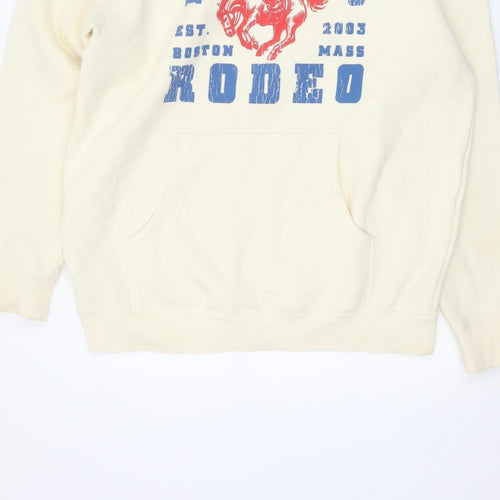 Let's Trip Men Ivory L Pullover Hoodie Rodeo Cowboy Graphic