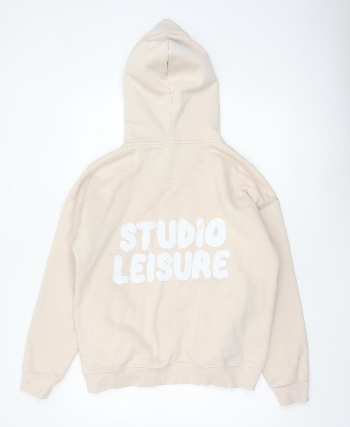 Glamify Women’s Beige UK 8 Pullover Hoodie Studio Leisure Graphic