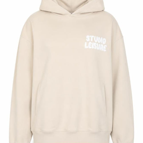Glamify Women’s Beige UK 8 Pullover Hoodie Studio Leisure Graphic