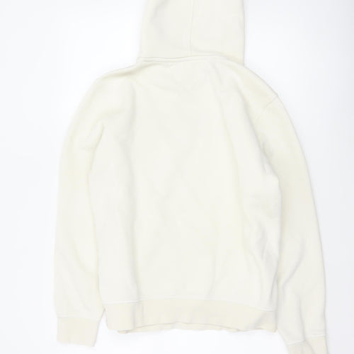 Tommy Hilfiger Men’s Ivory M Pullover Logo Hooded Sweatshirt