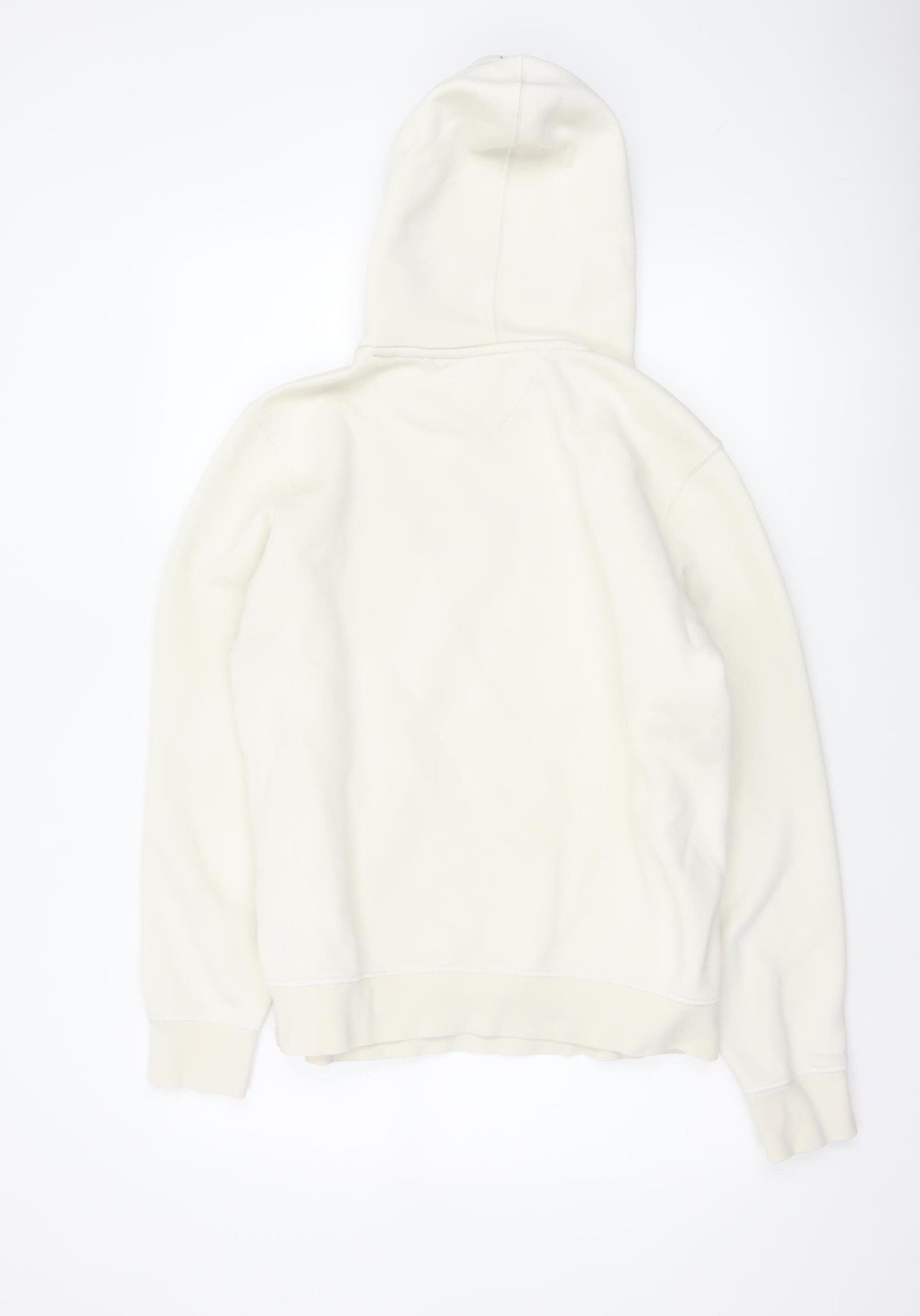 Tommy Hilfiger Men’s Ivory M Pullover Logo Hooded Sweatshirt