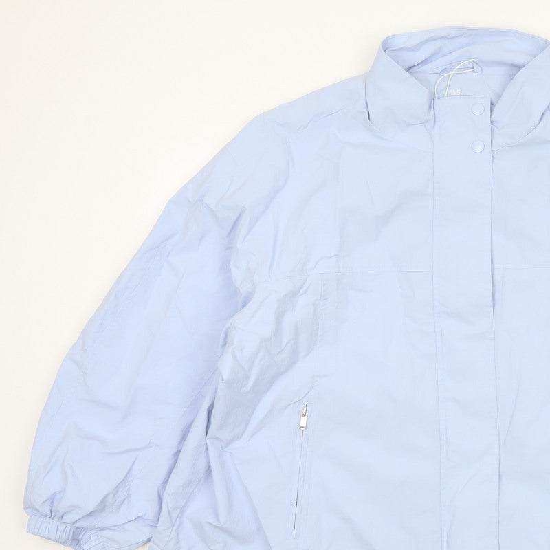 Marks and Spencer Women Blue L Lightweight Zip Jacket