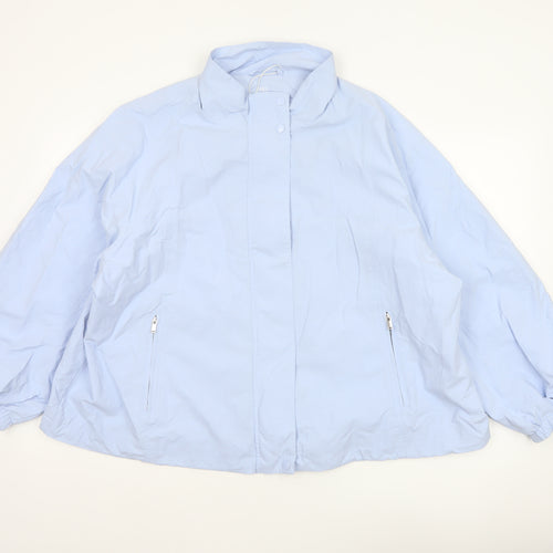 Marks and Spencer Women Blue L Lightweight Zip Jacket