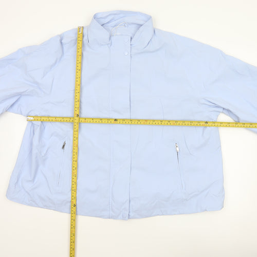 Marks and Spencer Women Blue L Lightweight Zip Jacket