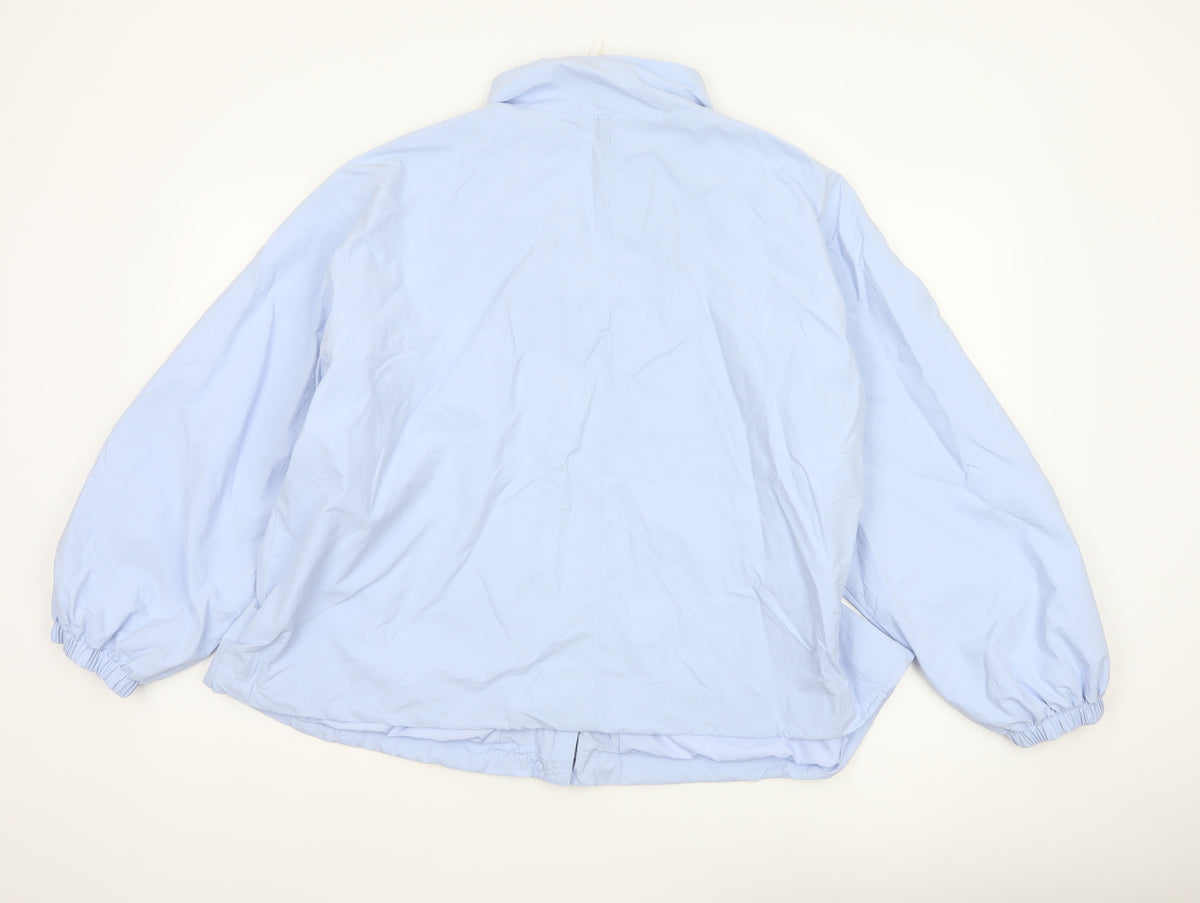 Marks and Spencer Women Blue L Lightweight Zip Jacket