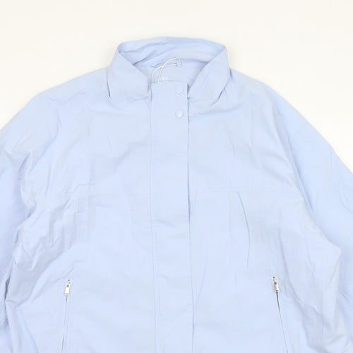 Marks and Spencer Women Blue L Lightweight Zip Jacket