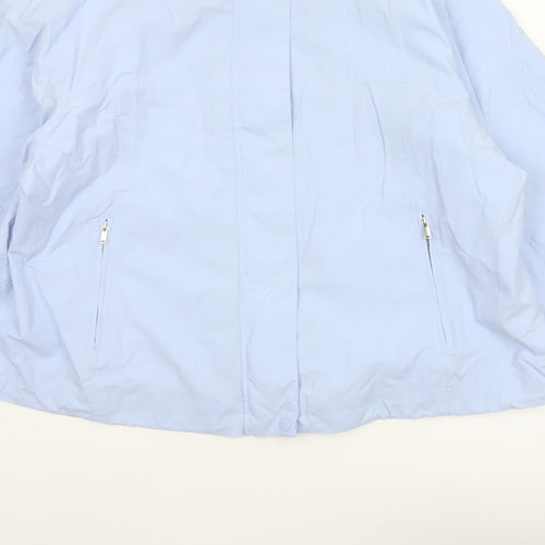 Marks and Spencer Women Blue L Lightweight Zip Jacket
