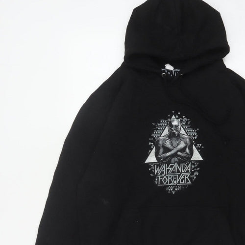 Marvel Men Black M Black Panther Wakanda Forever Pullover Hoodie