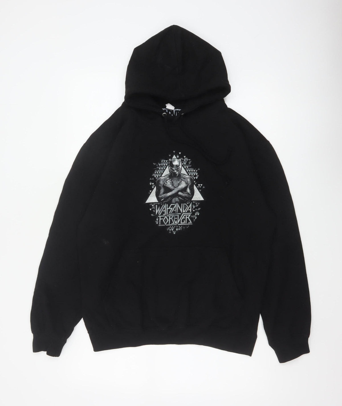 Marvel Men Black M Black Panther Wakanda Forever Pullover Hoodie