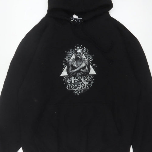 Marvel Men Black M Black Panther Wakanda Forever Pullover Hoodie