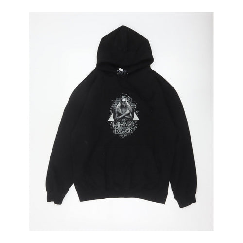 Marvel Men Black M Black Panther Wakanda Forever Pullover Hoodie