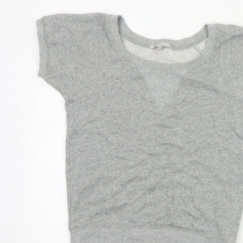 Gap Women Grey XS Basic Short Sleeve Cotton Jersey T-Shirt