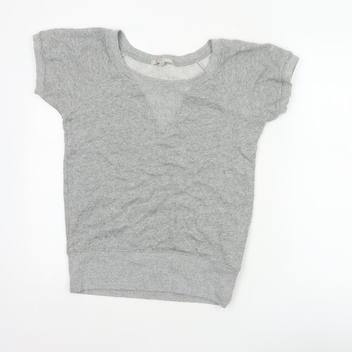 Gap Women Grey XS Basic Short Sleeve Cotton Jersey T-Shirt