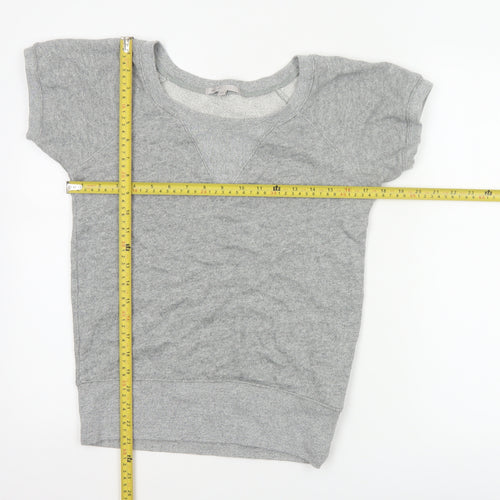 Gap Women Grey XS Basic Short Sleeve Cotton Jersey T-Shirt