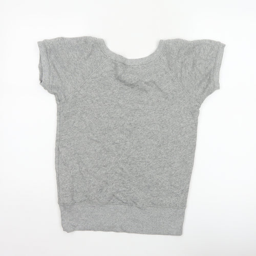 Gap Women Grey XS Basic Short Sleeve Cotton Jersey T-Shirt