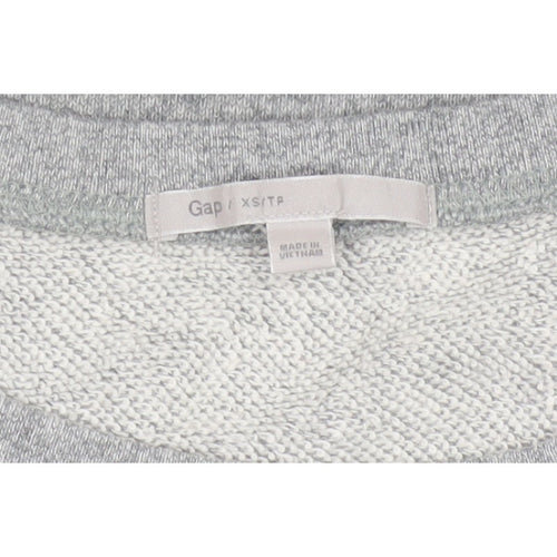 Gap Women Grey XS Basic Short Sleeve Cotton Jersey T-Shirt