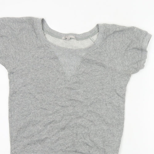 Gap Women Grey XS Basic Short Sleeve Cotton Jersey T-Shirt