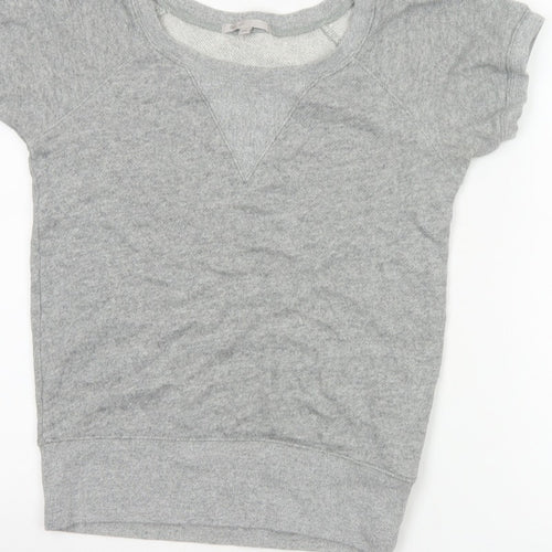 Gap Women Grey XS Basic Short Sleeve Cotton Jersey T-Shirt