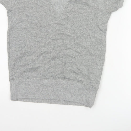 Gap Women Grey XS Basic Short Sleeve Cotton Jersey T-Shirt