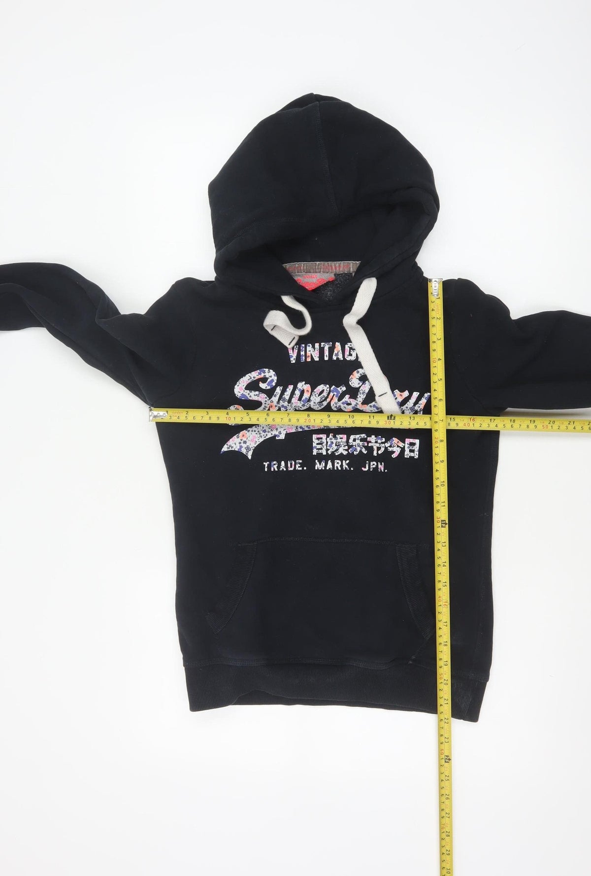 Superdry Women’s Black S Vintage Floral Logo Pullover Hoodie